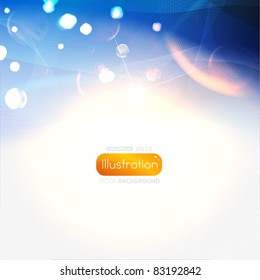 Abstract festive blue background.