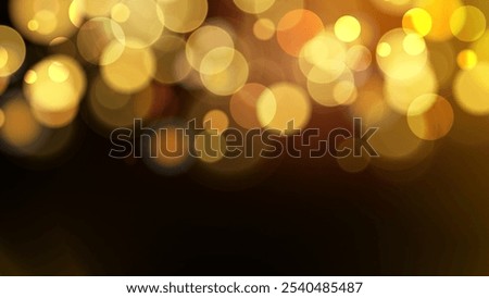 Abstract festive blurred background. Vibrant bokeh lights. Bright defocused glowing lights effect. Vector illustration.