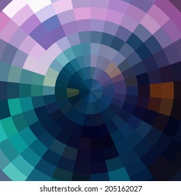 Abstract festive color techno vector mosaic background