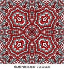 Abstract festive colorful christmas vector ethnic tribal pattern