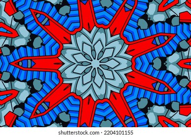 Abstract festive colorful floral mandala vector ethnic boho pattern