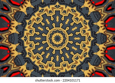 Abstract festive colorful floral mandala vector ethnic boho pattern