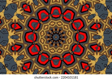 Abstract festive colorful floral mandala vector ethnic boho pattern
