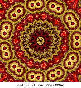 Abstract festive colorful floral mandala vector ethnic boho pattern