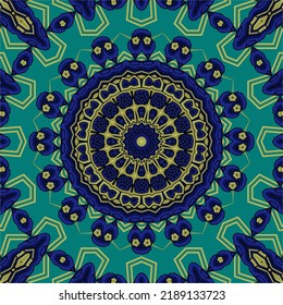 Abstract festive colorful floral vector ethnic tribal pattern