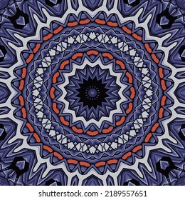 Abstract festive colorful floral vector ethnic tribal pattern
