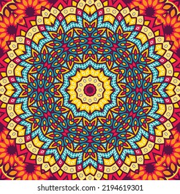 Abstract festive colorful floral vector ethnic tribal pattern,Cute and fancy background for wallpaper, website, textile, greeting cards, wedding invitations, wrapping, book covers, printing design