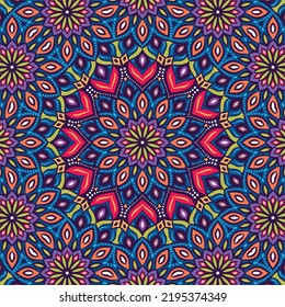 Abstract festive colorful floral vector ethnic tribal pattern,Cute and fancy background for wallpaper, website, textile, greeting cards, wedding invitations, wrapping, book covers, printing design