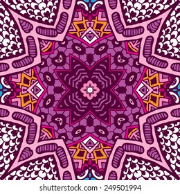 Abstract festive colorful grunge vector ethnic tribal pattern