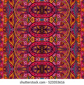 Abstract festive colorful grunge vector ethnic tribal pattern
