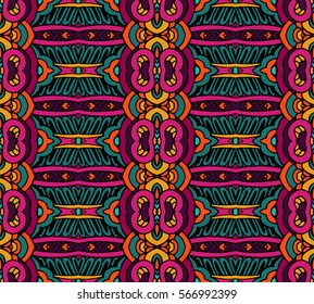 Abstract festive colorful grunge vector ethnic tribal pattern
