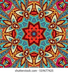 Abstract festive colorful mandala pattern