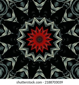 Abstract festive colorful mandala vector ethnic tribal pattern