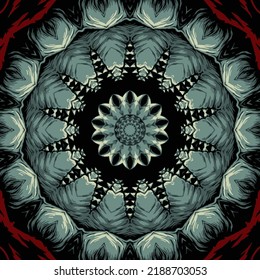 Abstract festive colorful mandala vector ethnic tribal pattern