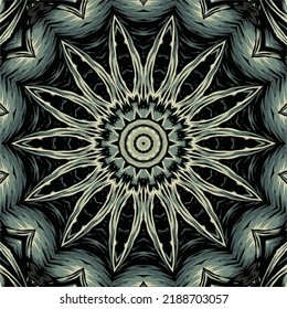 Abstract festive colorful mandala vector ethnic tribal pattern