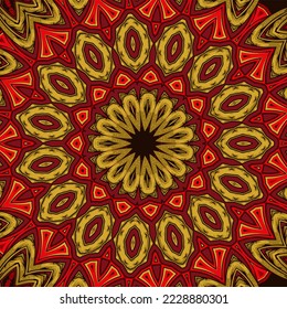 Abstract festive colorful mandala vector ethnic tribal pattern