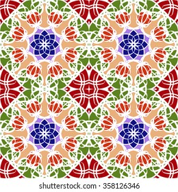 Abstract festive colorful mandala vector ethnic tribal pattern