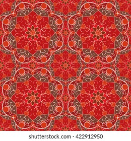 Abstract festive colorful mandala vector ethnic tribal pattern