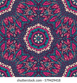 Abstract festive colorful mandala vector ethnic boho pattern