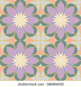 Abstract festive colorful mandala vector ethnic tribal pattern