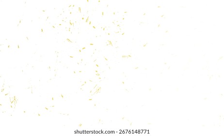 Abstractas borde festivo de oro brillante con confeti y partículas de brillo dorado