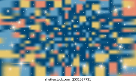 abstract festive graphic multicolored background with bright stars