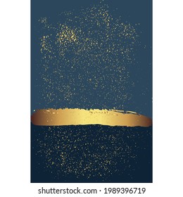Abstract festive illustration with gold, vector