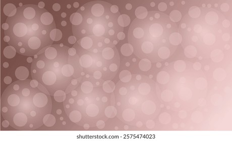 Abstract festive light brown gradient pink silver bokeh background. Bokeh Abstract Gradient Background Wallpaper. Texture with colorful circles and bokeh lights. Vector illustration