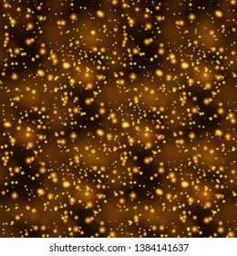 Abstract Festive seamless background. Gold glitter stardust pattern. Vector illustration.
