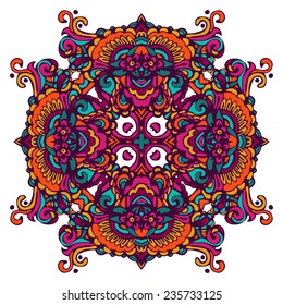 Abstract Festive vintage tribal ethnic geometric mandala background