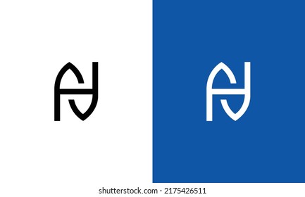 Abstract FF H logo monogram alphabet design