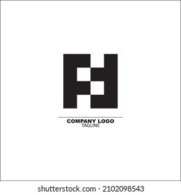 Abstract FF logo monogram alphabet design 