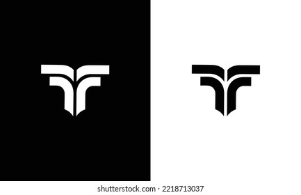 Abstract FF logo monogram alphabet design