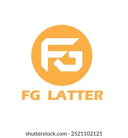 Diseño de logotipo de letras iniciales modernas de letra Abstractas FG