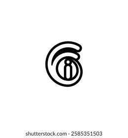 Abstract IF FI Icon Design with a Sleek Appearance