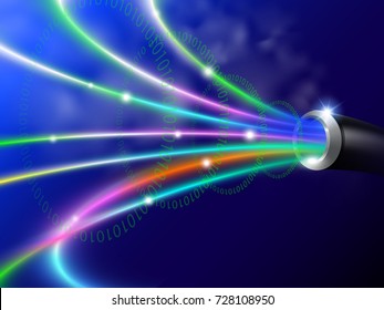 Abstract fiber optic digital technology.