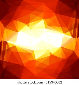 Abstract fiery background with triangular pattern - vector eps10