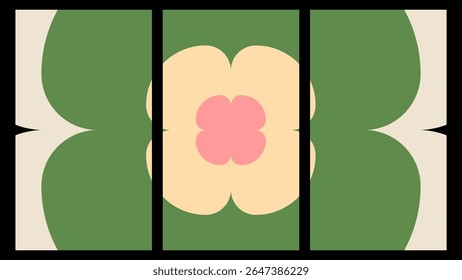Abstrait Fiery Bloom: Motif radial symétrique avec des teintes mélangées de rouge et d'orange - idéal pour les Sites web de jeu, les promotions à haute énergie et les contenus visuels engageants.