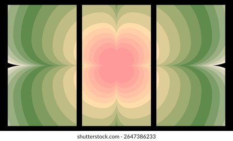 Abstrait Fiery Bloom: Motif radial symétrique avec des teintes mélangées de rouge et d'orange - idéal pour les Sites web de jeu, les promotions à haute énergie et les contenus visuels engageants.