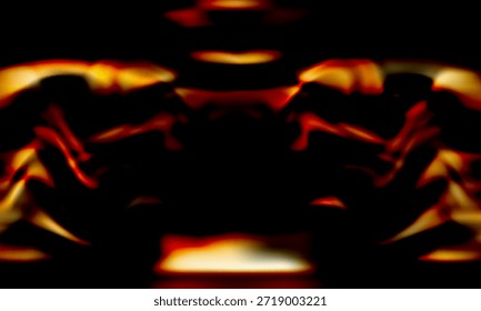 Abstractas olas de fuego y llama sobre fondo negro para un impacto visual dinámico