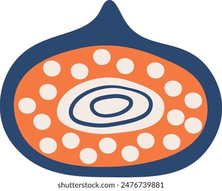 Abstract Fig Fruit Vector Illustration