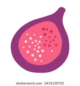 Ilustración de higo Abstractas. Ilustración vectorial de fruta exótica en estilo de dibujos animados.
