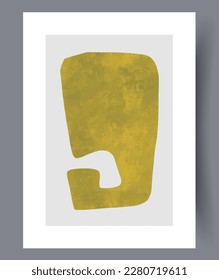 Abstract figure creative minimalism wall art print. Printable minimal abstract figure poster. Wall artwork for interior design. Contemporary decorative background with minimalism.