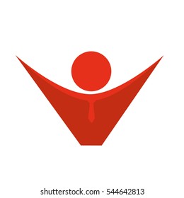 abstract figure of human over white background. colorful design. vector illustration 