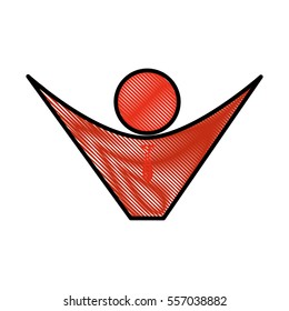 abstract figure of human. teamwork concept. colorful design. vector illustration 