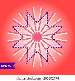 abstract figure kaleidoscope of color