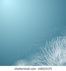 An abstract figure of lines and circles. On a colored background. Vector image EPS10