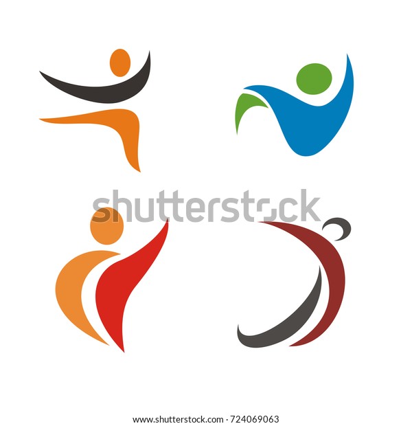 Abstract Figure Logo Set Design Vector Stock Vector (Royalty Free ...