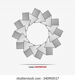 Abstract figure made of triangles for your design