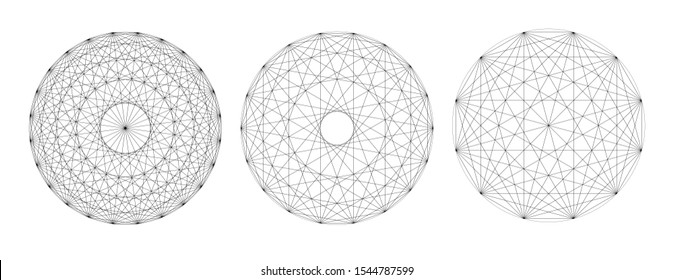 abstract figure of thin lines like a circle. editable illustration EPS10